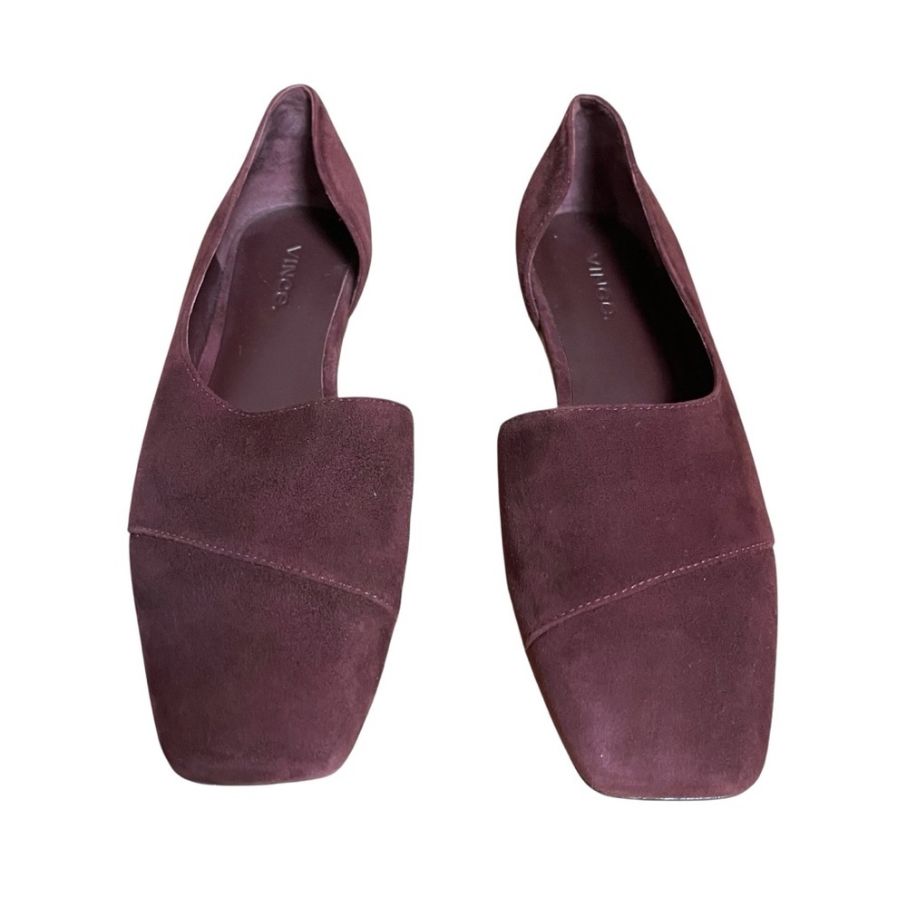 Vince Cyder Suede d'Orsay Flats Plum Ballet Flats — Size 6.5 - Picture 3 of 14